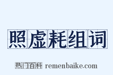 照虚耗组词是什么意思的图片